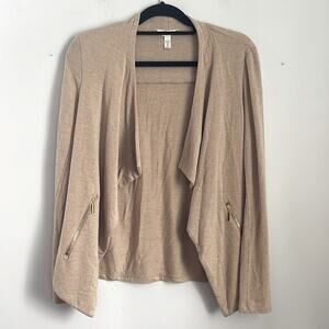 Soma super soft open front fine knit waterfall cardigan sz M